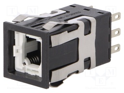 Switch: push-button; Pos: 2; DPDT; 3A/125VAC; 3A/24VDC; square