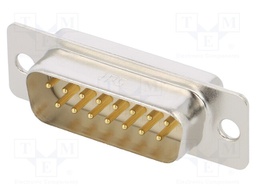 D-Sub; PIN: 15; plug; HD; male; soldering; gold-plated