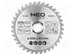 Circular saw; Ø: 205mm; Teeth: 36; cemented carbide; Øhole: 30mm