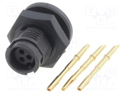 Connector: circular; Series: EN2; socket; female; soldering; PIN: 3