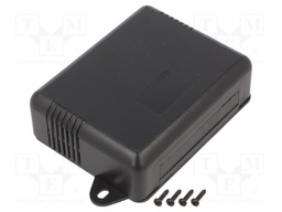 Enclosure: multipurpose; X: 90mm; Y: 115mm; Z: 37mm; ABS; black; IP40