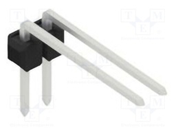 Connector: pin strips; pin header; male; PIN: 2; 2.54mm; THT; 1x2
