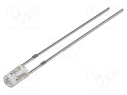 LED; red; 3mm; 500÷750mcd; 140°; Front: convex; 1.8÷2.1VDC; -30÷85°C