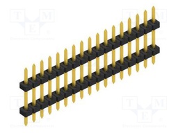 Connector: pin strips; pin header; male; PIN: 17; 2mm; THT; 1x17