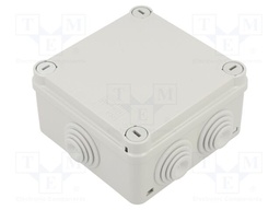 Enclosure: junction box; X: 120.5mm; Y: 120.5mm; Z: 58mm; wall mount