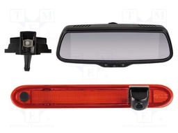 Rear view camera; 1280x480; 115°; black,red; 12VDC,24VDC; 7.2"