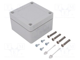 Enclosure: multipurpose; X: 82mm; Y: 84mm; Z: 55mm; TG ABS; ABS; grey