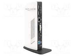 Hub USB; dual link; LED status indicator; white,black