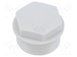 Stopper; M32; IP54; Mat: polyamide; grey; with pierceable membrane