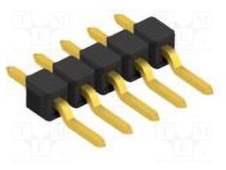Connector: pin strips; pin header; male; PIN: 5; 2.54mm; SMT; 1x5