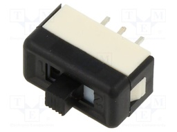 Switch: slide; Pos: 3; SP3T; 1A/30VDC; ON-OFF-ON; PCB; Leads: for PCB