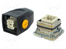 Connector: HAN; male + female; plug + socket; Han-Yellock 10