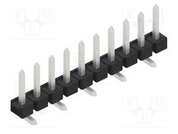 Connector: pin strips; pin header; male; PIN: 10; 2.54mm; SMT; 1x10