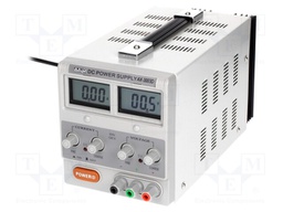 Power supply: laboratory; Channels: 1; 0÷30VDC; 0÷3A; Plug: EU