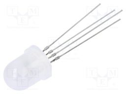 LED; 8mm; tricolour; RGB; 390÷420mcd; 660÷720mcd; 180÷200mcd; 30°