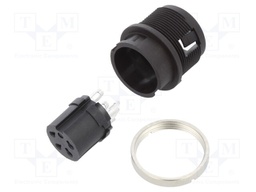 Socket; Connector: circular; 678; female; PIN: 4; unshielded; 6A