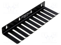 Hanger for test leads; Number of slots: 10; Mat: steel; L: 279.4mm