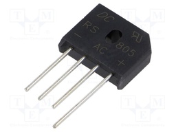 Bridge rectifier: single-phase; Urmax: 600V; If: 8A; Ifsm: 175A