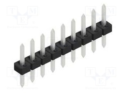 Connector: pin strips; pin header; male; PIN: 9; 2mm; THT; 1x9; 100V