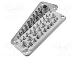 Multigate grommet; black; Holes no: 27; -40÷100°C; UL94V-0; IP67
