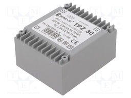 Transformer: mains; 30VA; 115VAC; 6V; 6V; Mounting: PCB; IP00