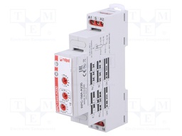 Timer; 1s÷10days; SPDT; 24VDC/16A,250VAC/16A; 230VAC; DIN; PIN: 6