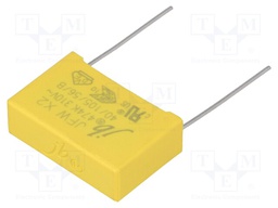 Capacitor: polypropylene; X2,suppression capacitor; 470nF; 22mm