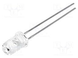 IR transmitter; 5mm; 850nm; transparent; 15mW; 30°; THT; 20mA