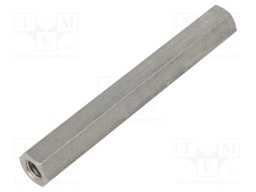 Screwed spacer sleeve; Int.thread: M8; 100mm; hexagonal