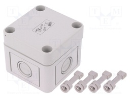 Enclosure: multipurpose; X: 65mm; Y: 65mm; Z: 57mm; TK PC; grey; IP66