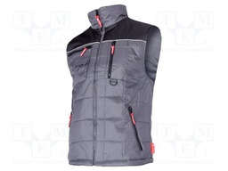 Padded vest; Size: XL; grey; furlined