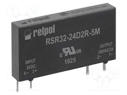 Relay: solid state; 48÷280VAC; 1-phase; PCB; -30÷80°C; 28x5.2x15mm