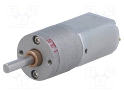 Motor: DC; with gearbox; 12VDC; 1.6A; Shaft: D spring; 110rpm