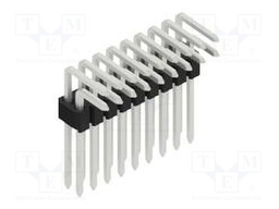 Connector: pin strips; pin header; male; PIN: 18; 1.27mm; THT; 2x9