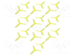 Propeller; yellow; Pcs: 20; Kit: 10x CW + 10x CCW; Ø: 5"