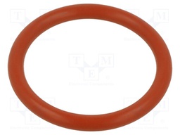 O-ring gasket; silicone; Thk: 6mm; Øint: 50mm; red; -60÷160°C