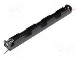 Holder; Leads: cables; Size: AA,R6; Batt.no: 3; Colour: black; 150mm