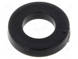 Washer; round; D=6mm; h=1mm; polyamide; black