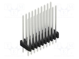 Connector: pin strips; pin header; male; PIN: 20; 1.27mm; THT; 2x10
