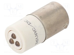 Indicator: LED; BA15S; white; plastic; 36VAC; 36VDC; -20÷60°C