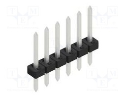 Connector: pin strips; pin header; male; PIN: 6; 2mm; THT; 1x6; 100V