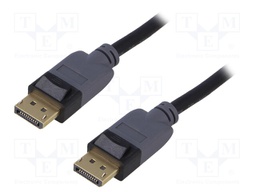 Cable; DisplayPort 1.3; DisplayPort plug,both sides; 1m; black