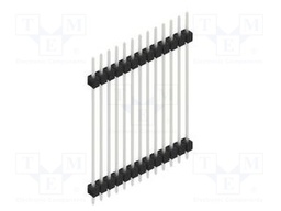 Connector: pin strips; pin header; male; PIN: 13; 2.54mm; THT; 1x13