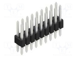 Connector: pin strips; pin header; male; PIN: 18; 1.27mm; THT; 2x9