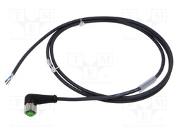 Cable: for sensors/automation; M12; PIN: 4; angled; 1.5m; plug; 4A