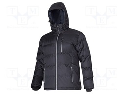 Work jacket; Size: M; black; with a hood; 200g/m2; quilted jacket