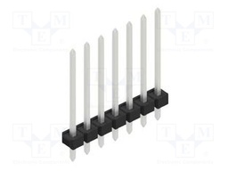 Connector: pin strips; pin header; male; PIN: 7; 2.54mm; THT; 1x7