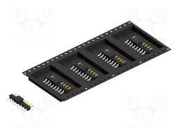 Connector: pin strips; pin header; male; PIN: 8; 2.54mm; SMT; 1x8