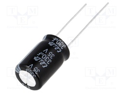 Capacitor: electrolytic; THT; 33uF; 160VDC; Ø10x20mm; Pitch: 5mm
