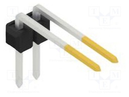 Connector: pin strips; pin header; male; PIN: 2; 2.54mm; THT; 1x2